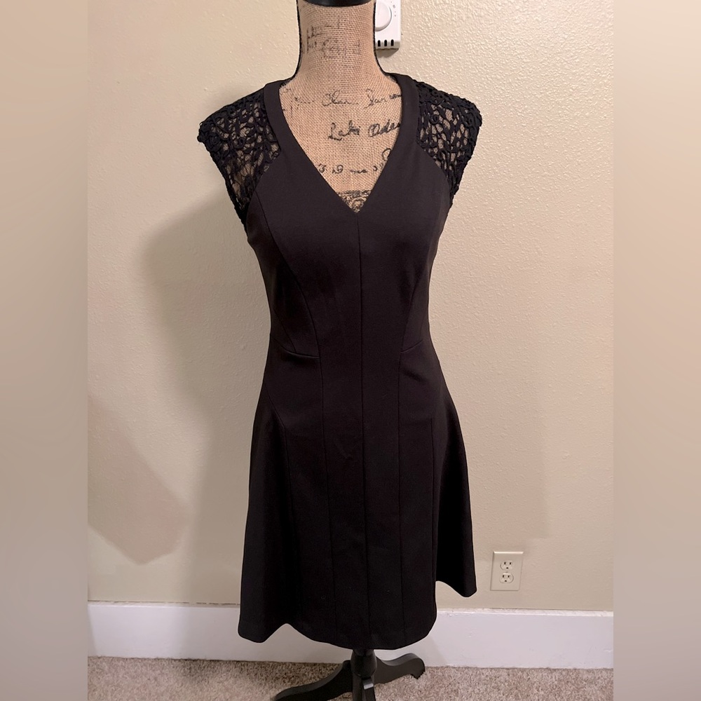 Rebecca Taylor “Ponte Knit” Lace Dress